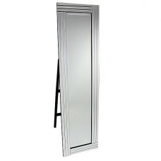 Cheval Triple Bar Floor Standing Mirror in Silver - UK