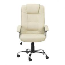 Hoaxing Faux Leather Home And Office Chair In Cream - UK