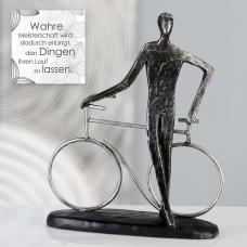 Champion Sculpture In Antique Silver With Black Base - UK