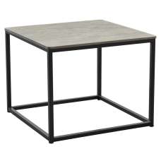 Extro Wooden Square Coffee Table In Cement Textured - UK