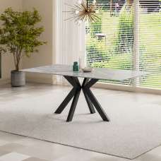 Iramix Ceramic Dining Table in Grey Matt - UK