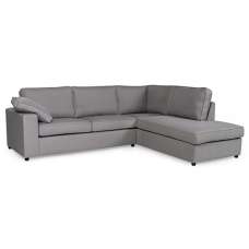 Aarna Fabric Corner Sofa In Silver - UK