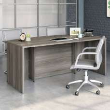 Aberdare Large Wooden Laptop Desk With Bow Front In Hudson Elm - UK