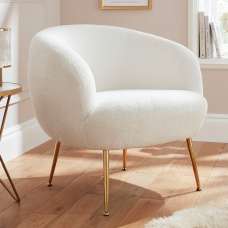 Abilene Fabric Accent Chair - Cream - UK
