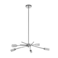 Abita 5 Bulbs Pendant Light In Silver Frame - UK