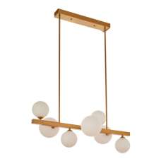 Abita 7 Bulbs Pendant Light In Gold Frame - UK