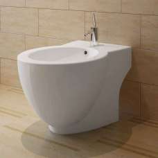 Absecon White Floor Standing Bidet 580mm Projection - 1 Tap Hole - UK