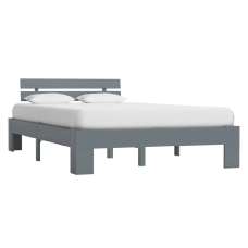 Absecon Wooden Small Double Bed In Grey - UK