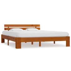 Absecon Wooden Super King Size Bed In Honey Brown - UK