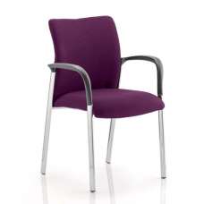Academy Fabric Back Visitor Chair In Tansy Purple With Arms - UK