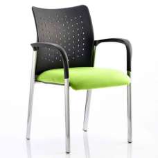 Academy Office Visitor Chair In Myrrh Green With Arms - UK