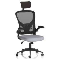 Accord Fabric Office Chair With Folding Arms In Shell - UK