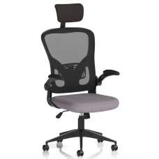 Accord Fabric Office Chair With Folding Arms In Fuse - UK