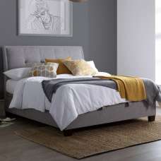 Accord Fabric Ottoman Storage Double Bed In Grey - UK