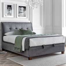 Accord Fabric Ottoman Storage King Size Bed In Vogue Grey - UK