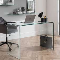 Acelynn Glass Laptop Desk In Clear - UK