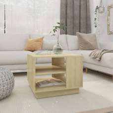 Adolfo Wooden Coffee Table With Undershelf In Sonoma Oak - UK