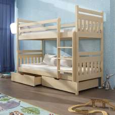 Adrian Wooden Bunk Bed Without Mattress In Pine - UK