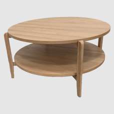 Adrian Wooden Round Coffee Table In Natural - UK