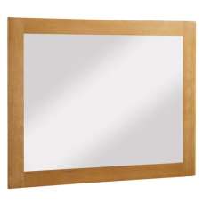 Adriel Bedroom Wall Mirror In Light Oak Wooden Frame - UK