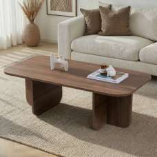 Aerin Wooden Rectangular Coffee Table in Walnut - UK