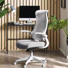 Afton Mesh Fabric Home And Office Chair In Grey - UK