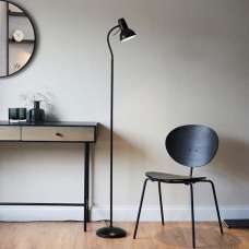 Agen Metal Task Floor Lamp In Matt Black - UK
