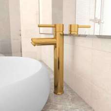 Agnano Tall Basin Mixer Tap - Gold - UK