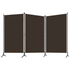 Agrippa Fabric 3 Panels 260cm x 180cm Room Divider In Brown - UK