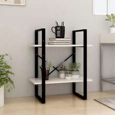 Aharon 2-Tier Solid Pinewood Bookshelf In White - UK