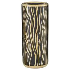 Aiken Ceramic Umbrella Stand In Gold And Black - UK