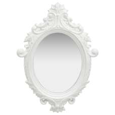 Airlia Castle Style Wall Mirror In White - UK
