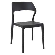 Akimori Polypropylene Side Chair in Black - UK