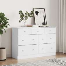 Akron Wooden Chest Of 7 Drawers In White - UK