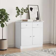 Akron Wooden Sideboard With 2 Doors 2 Drawers In White - UK