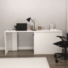 Akser Wooden Laptop Desk in White - UK