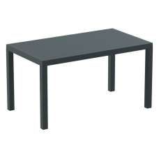 Albany Resin Outdoor Rectangular Dining Table In Dark Grey - UK