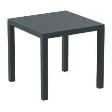 Albany Resin Outdoor Square Dining Table In Dark Grey - UK