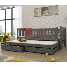 Alcoa Wooden Day Bed Without Mattress And Trundle In Graphite - UK