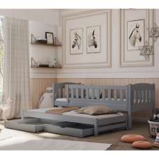 Alcoa Wooden Day Bed Without Mattress And Trundle In Grey - UK