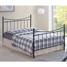 Alderley Metal King Size Bed In Black - UK