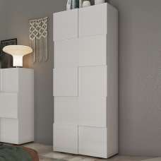 Aleta High Gloss Wardrobe With 2 Doors In White - UK