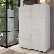 Aleta Wooden Shoe Storage Cabinet With 2 Door In Eucaliptus Oak - UK
