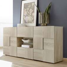 Aleta Wooden Sideboard With 2 Doors 2 Drawers In Sonoma Oak - UK