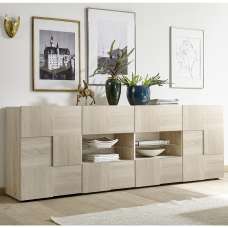 Aleta Wooden Sideboard With 2 Doors 4 Drawers In Sonoma Oak - UK