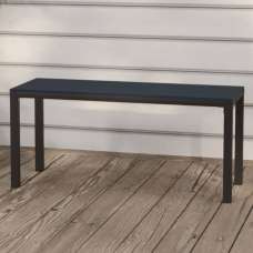 Alfresco Outdoor Metal Garden Bench in Black - UK