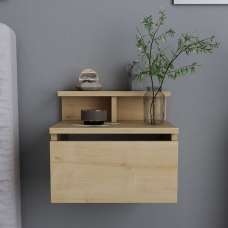 Alice Wooden Wall Mounted Bedside Cabinet in Oak - UK