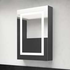 Aliso Bathroom Mirrored Cabinet In Grey With LED - UK