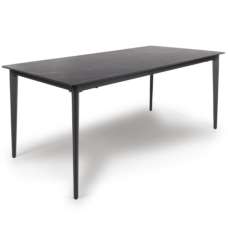 Aliso Large Sintered Stone Dining Table In Black Marble Effect - UK