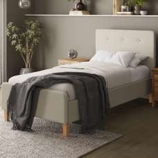 Alkham Fabric Single Bed In Natural - UK